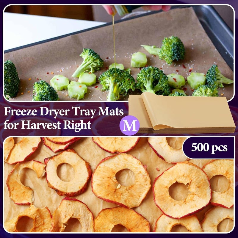 chaseroad 500 Packs Parchment Paper Sheets for Harvest Right Freeze Dryer - Harvest Right Freeze Dryer Accessories for Medium Trays, Parchment Sheets, Freeze Dryer Tray Mats for Harvest Right(17" x 6.8") - Image 4